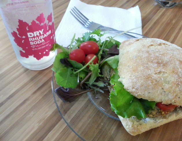 Falafel Burger with Hummus & Greens
