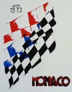 Vintage-inspired Monaco Grand Prix poster screen print miaprimacasa.com